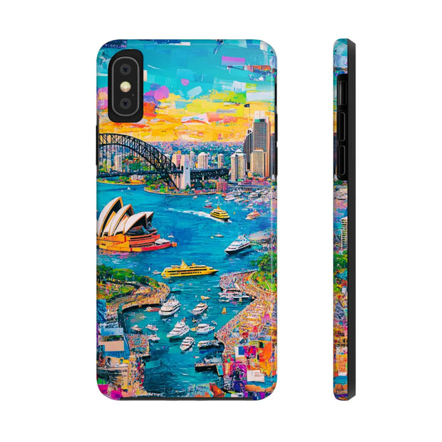 Sydney Collage Skyline Art Tough Phone Case LavenderCeleste