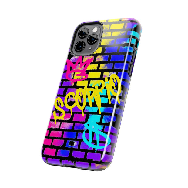 Scorpio Graffiti Wall Zodiac Tough Phone Case LavenderCeleste