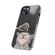 Skeleton Scratch Cat Gothic Humor Tough Phone Case LavenderCeleste