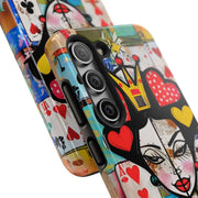 Queen of Hearts Pop Art Tough Phone Case LavenderCeleste