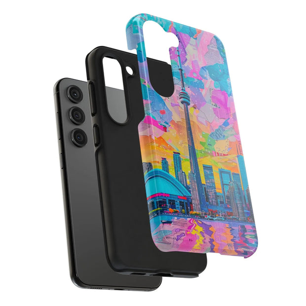 Toronto Pop Art Collage Skyline Tough Phone Case LavenderCeleste
