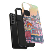 Lisbon Portugal Tough Phone Case – Pastel City Skyline Aesthetic