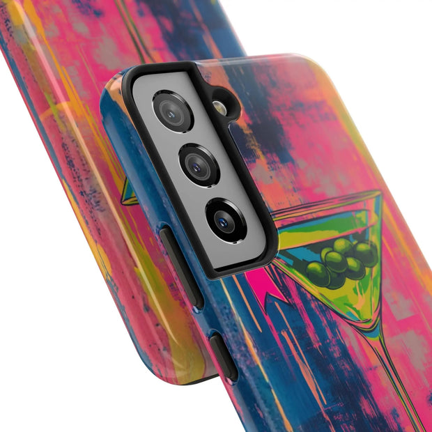 Neon Martini Pop Art Tough Phone Case Printify