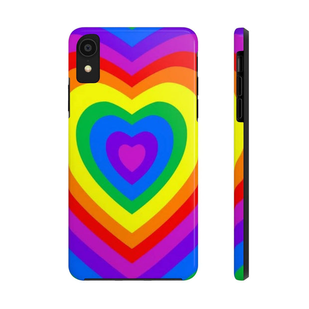 Pride Rainbow Heart Tough Phone Case LavenderCeleste