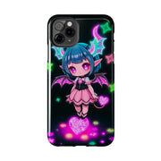 Kawaii Gothic Succubus Neon Heart Tough Phone Case