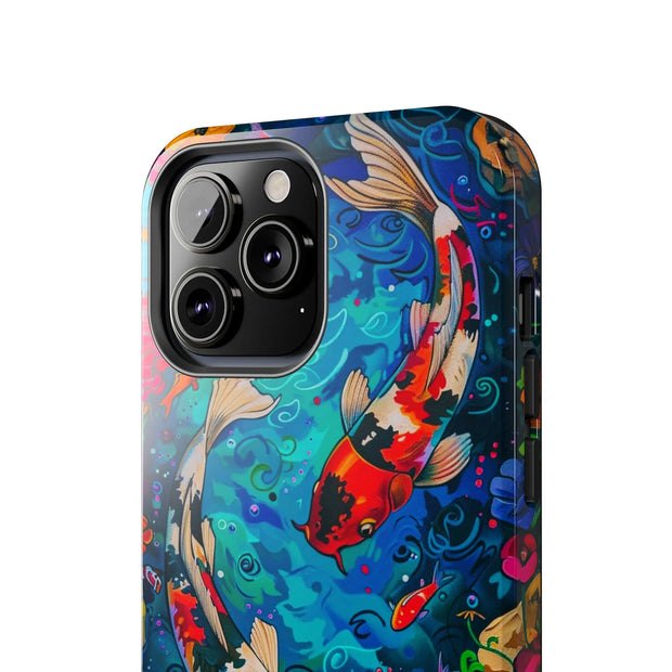 Vibrant Koi Pond Pop Art Tough Phone Case