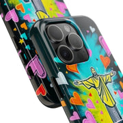 Rio de Janeiro Neon Pop Art Tough Phone Case LavenderCeleste