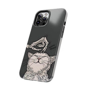 Skeleton Scratch Cat Gothic Humor Tough Phone Case LavenderCeleste