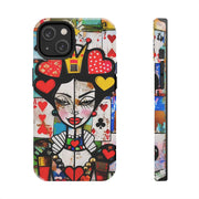 Queen of Hearts Pop Art Tough Phone Case LavenderCeleste