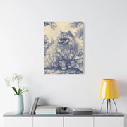 Persian Cat Canvas by Jouy Matte Canvas Art LavenderCeleste