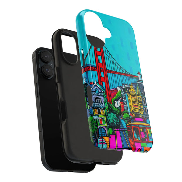 San Francisco Pop Art Colorful City Tough Phone Case LavenderCeleste