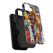 Statue of Liberty Mosaic Art Tough Phone Case LavenderCeleste