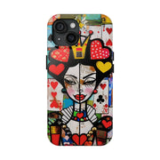 Queen of Hearts Pop Art Tough Phone Case LavenderCeleste