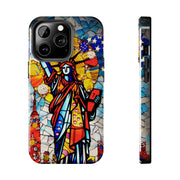 Statue of Liberty Mosaic Art Tough Phone Case LavenderCeleste
