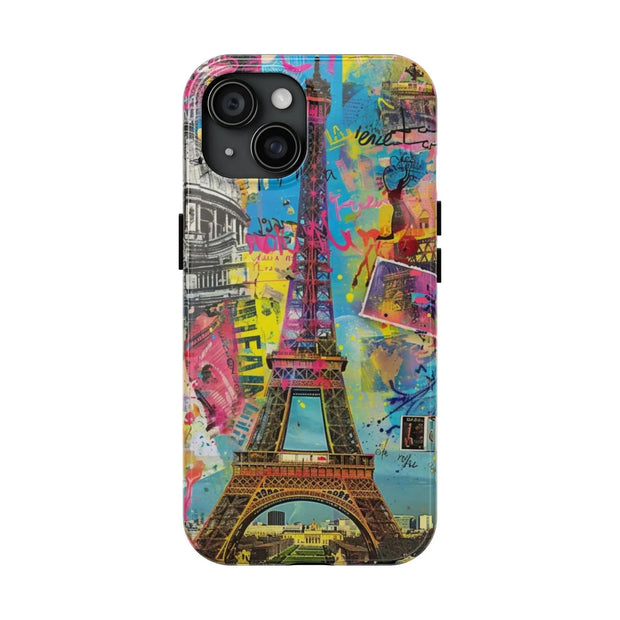Paris Street Art Collage Tough Phone Case LavenderCeleste