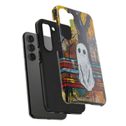 Sad Ghost on Park Bench Abstract Art Phone Case LavenderCeleste