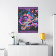 Electric Purple Guitar Legend Matte Canvas Art LavenderCeleste