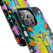 Rio de Janeiro Neon Pop Art Tough Phone Case LavenderCeleste