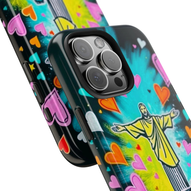 Rio de Janeiro Neon Pop Art Tough Phone Case LavenderCeleste