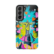 Rio de Janeiro Neon Pop Art Tough Phone Case LavenderCeleste