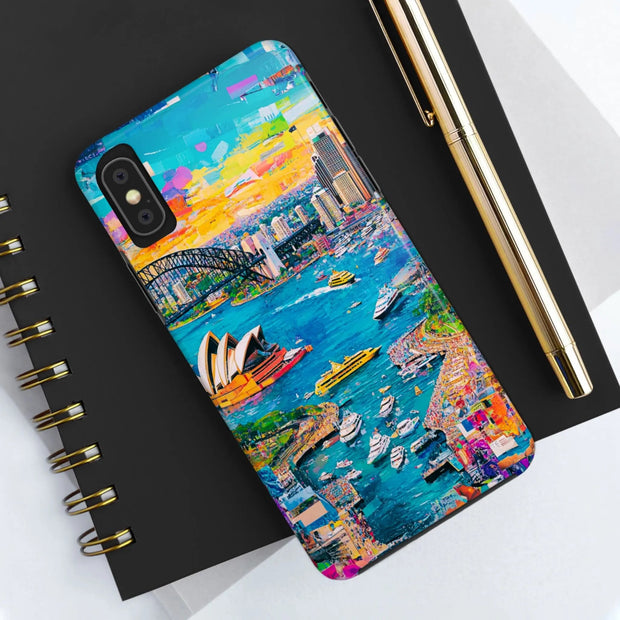 Sydney Collage Skyline Art Tough Phone Case LavenderCeleste