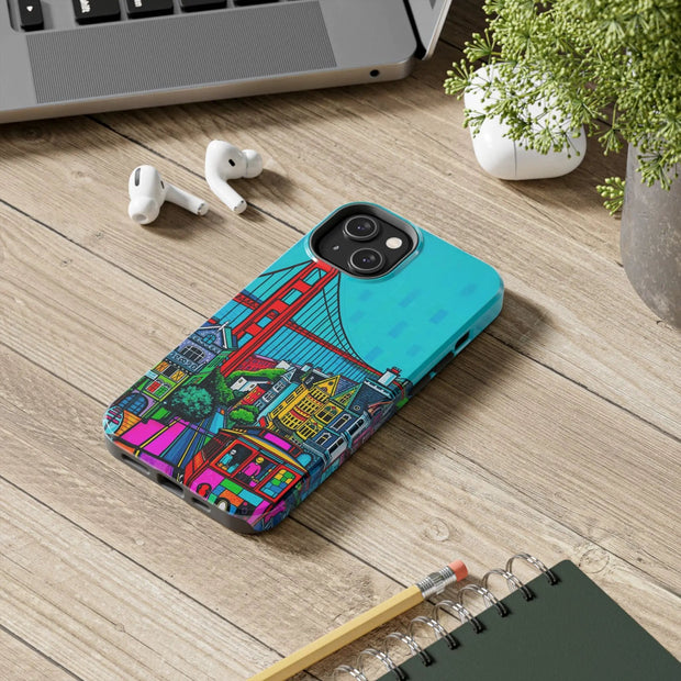 San Francisco Pop Art Colorful City Tough Phone Case LavenderCeleste
