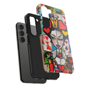 Queen of Hearts Pop Art Tough Phone Case LavenderCeleste