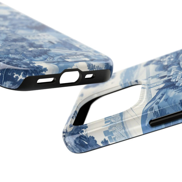 San Francisco Toile de Jouy Scenic Tough Phone Case LavenderCeleste