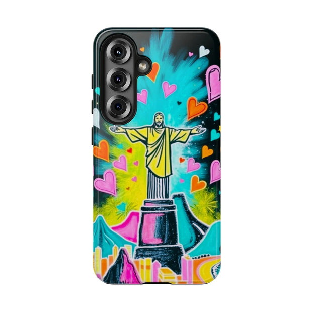 Rio de Janeiro Neon Pop Art Tough Phone Case LavenderCeleste