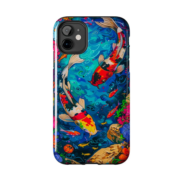 Vibrant Koi Pond Pop Art Tough Phone Case