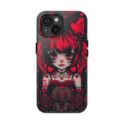 Kawaii Gothpunk Red Heart Tough Phone Case