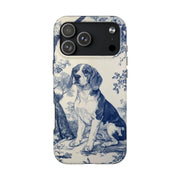 Blue Toile Beagle Country Scenic Tough Phone Case LavenderCeleste