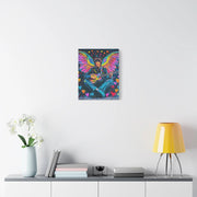 Psychedelic Guitar Angel Matte Canvas Art LavenderCeleste