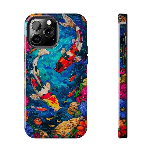 Vibrant Koi Pond Pop Art Tough Phone Case