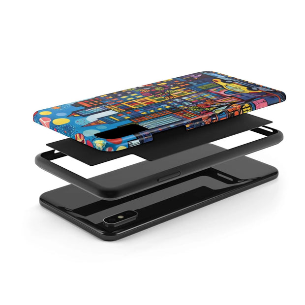 Upper Eastside NYC Pop Art Tough Phone Case LavenderCeleste