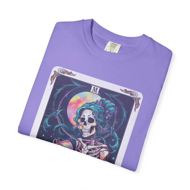 The Salty Bitch Skeleton Tarot Comfort Colors Tee LavenderCeleste