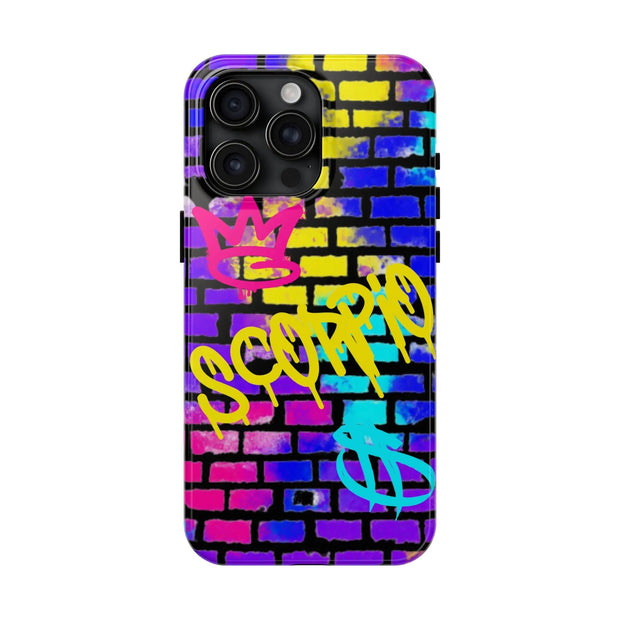 Scorpio Graffiti Wall Zodiac Tough Phone Case LavenderCeleste