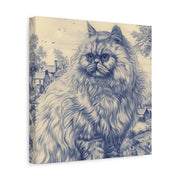 Persian Cat Canvas by Jouy Matte Canvas Art LavenderCeleste