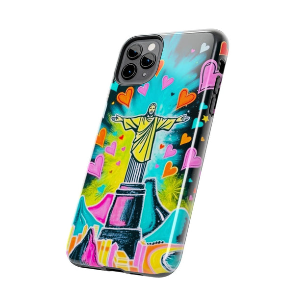 Rio de Janeiro Neon Pop Art Tough Phone Case LavenderCeleste