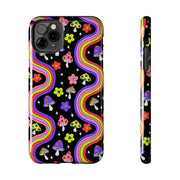 Groovy Mushroom Rainbow Tough Phone Case LavenderCeleste