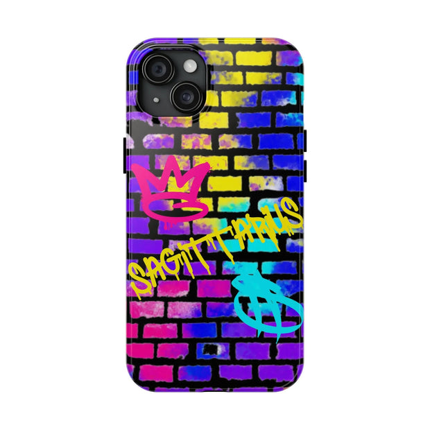 Sagittarius Graffiti Wall Zodiac Tough Phone Case LavenderCeleste
