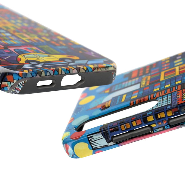 Upper Eastside NYC Pop Art Tough Phone Case LavenderCeleste