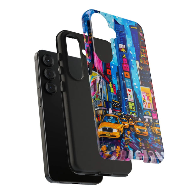 Times Square NYC Pop Art Tough Phone Case LavenderCeleste
