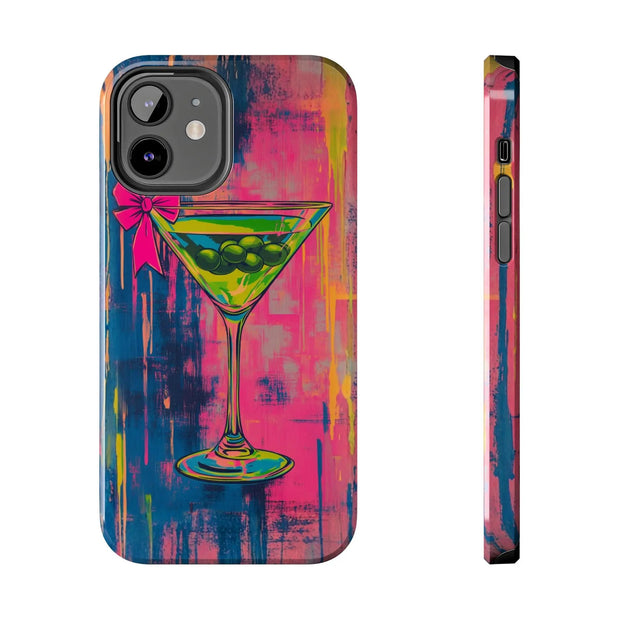 Neon Martini Pop Art Tough Phone Case Printify