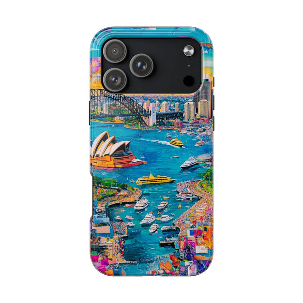 Sydney Collage Skyline Art Tough Phone Case LavenderCeleste