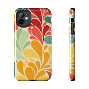 Vintage Retro 70s Abstract Groovy Tough Phone Case LavenderCeleste