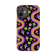 Groovy Mushroom Rainbow Tough Phone Case LavenderCeleste
