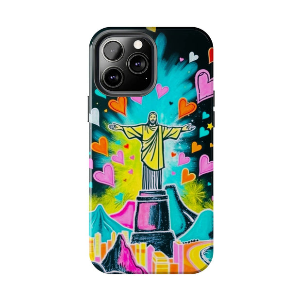 Rio de Janeiro Neon Pop Art Tough Phone Case LavenderCeleste