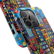 Upper Eastside NYC Pop Art Tough Phone Case LavenderCeleste