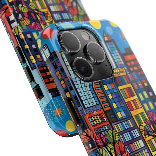 Upper Eastside NYC Pop Art Tough Phone Case LavenderCeleste